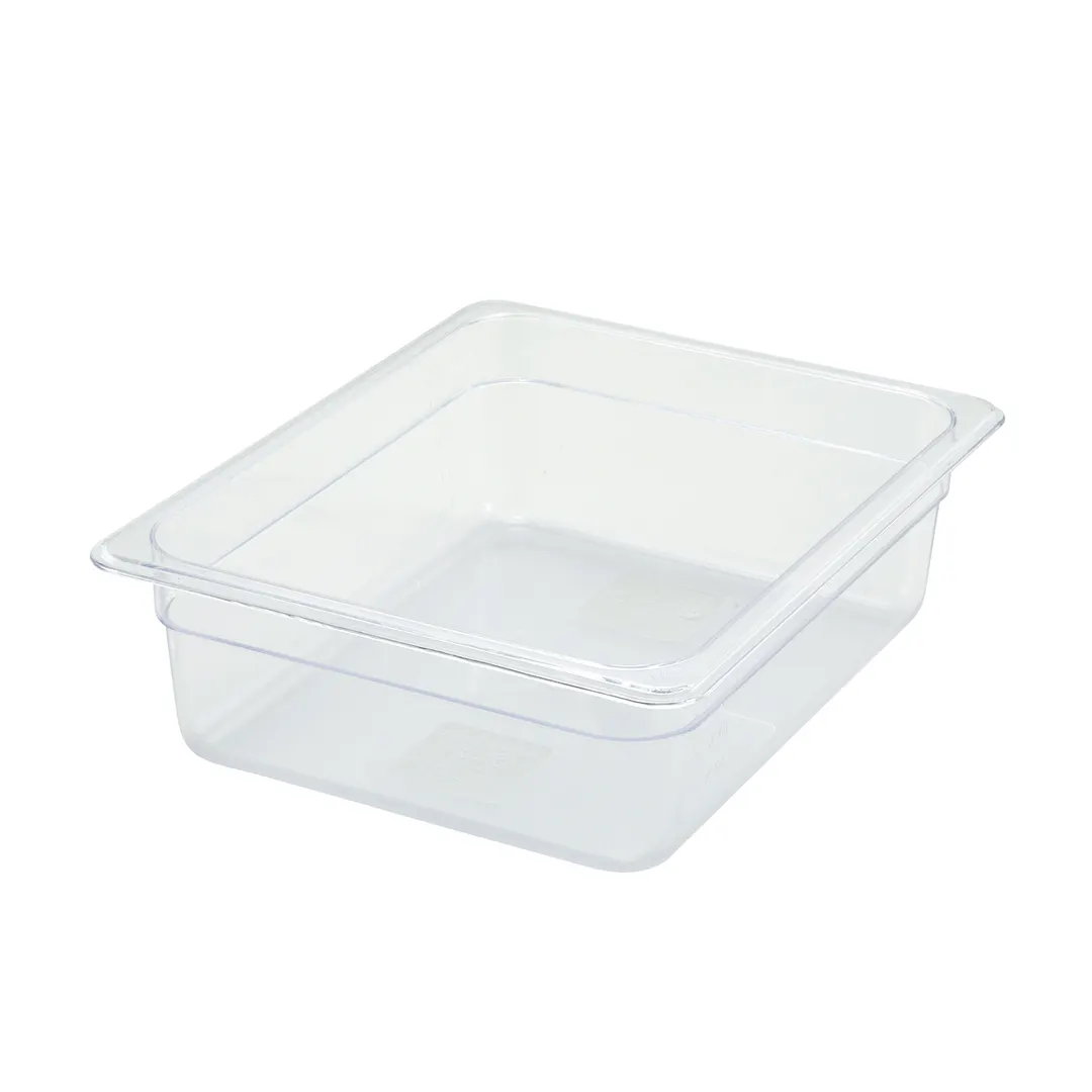 Winco SP7204 Poly-Ware 3 1/2" Deep 1/2 Size Polycarbonate Food Pan