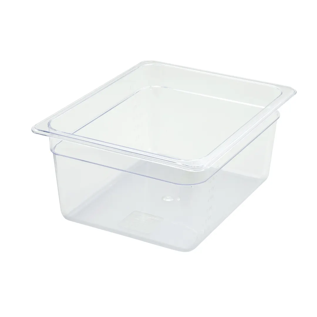 Winco SP7206 Poly-Ware 5 1/2" Deep 1/2 Size Polycarbonate Food Pan