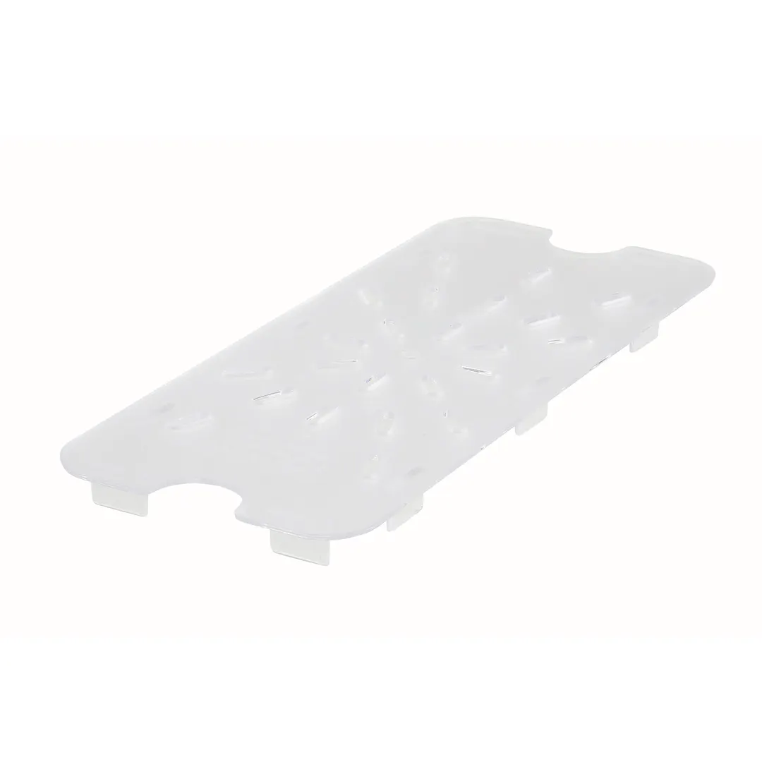 Winco SP73DS NSF Poly-Ware 1/3 Size Clear Polycarbonate Drain Shelf
