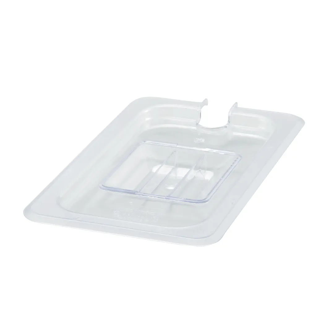 Winco SP7400C 1/4 Size Poly-Ware Food Pan Cover w/ Handle, Polycarbonate, Clear