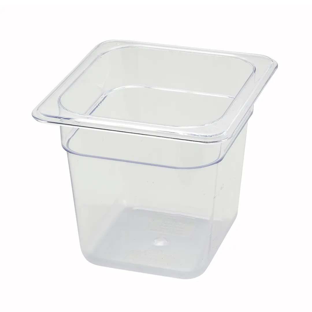 Winco SP7606 Poly-Ware 5 1/2" Deep 1/6 Size Polycarbonate Food Pan