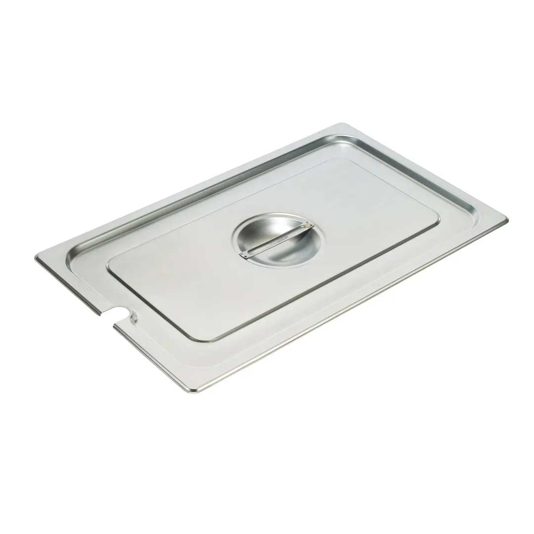 Winco SPCF Steam Table Pan Cover, 1/1 Size, Slotted, with Handle