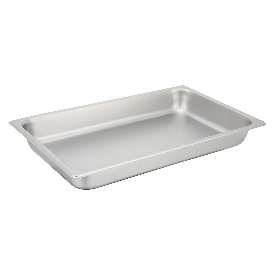 Winco SPF2 2 1/2" Deep Full Size Standard Weight Anti-Jam Stainless Steel Steam Table 