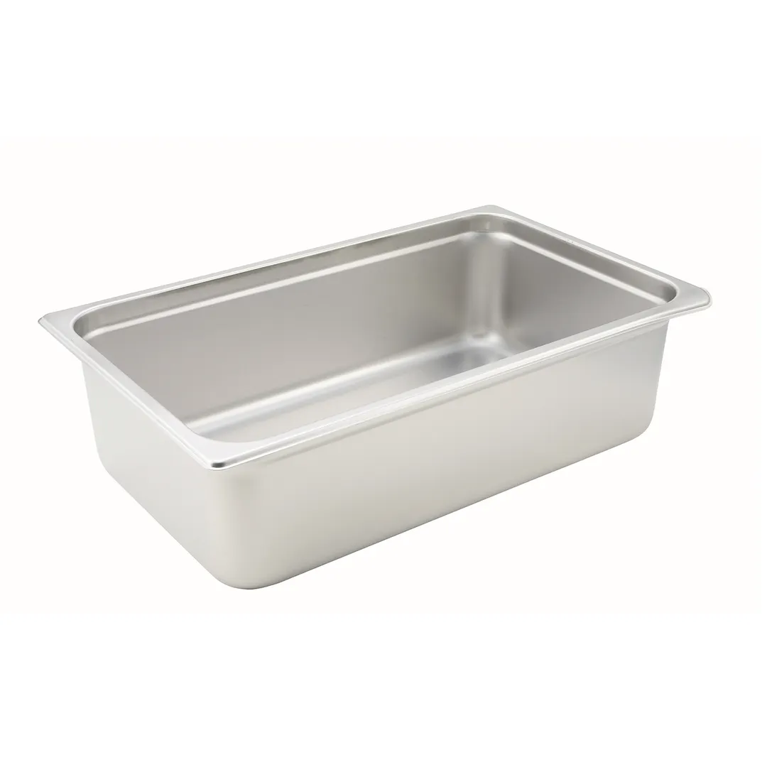 Winco SPJH-106   22 Gauge 6" Full Size Solid Anti-Jam Steam Table Pan / Hotel Pan