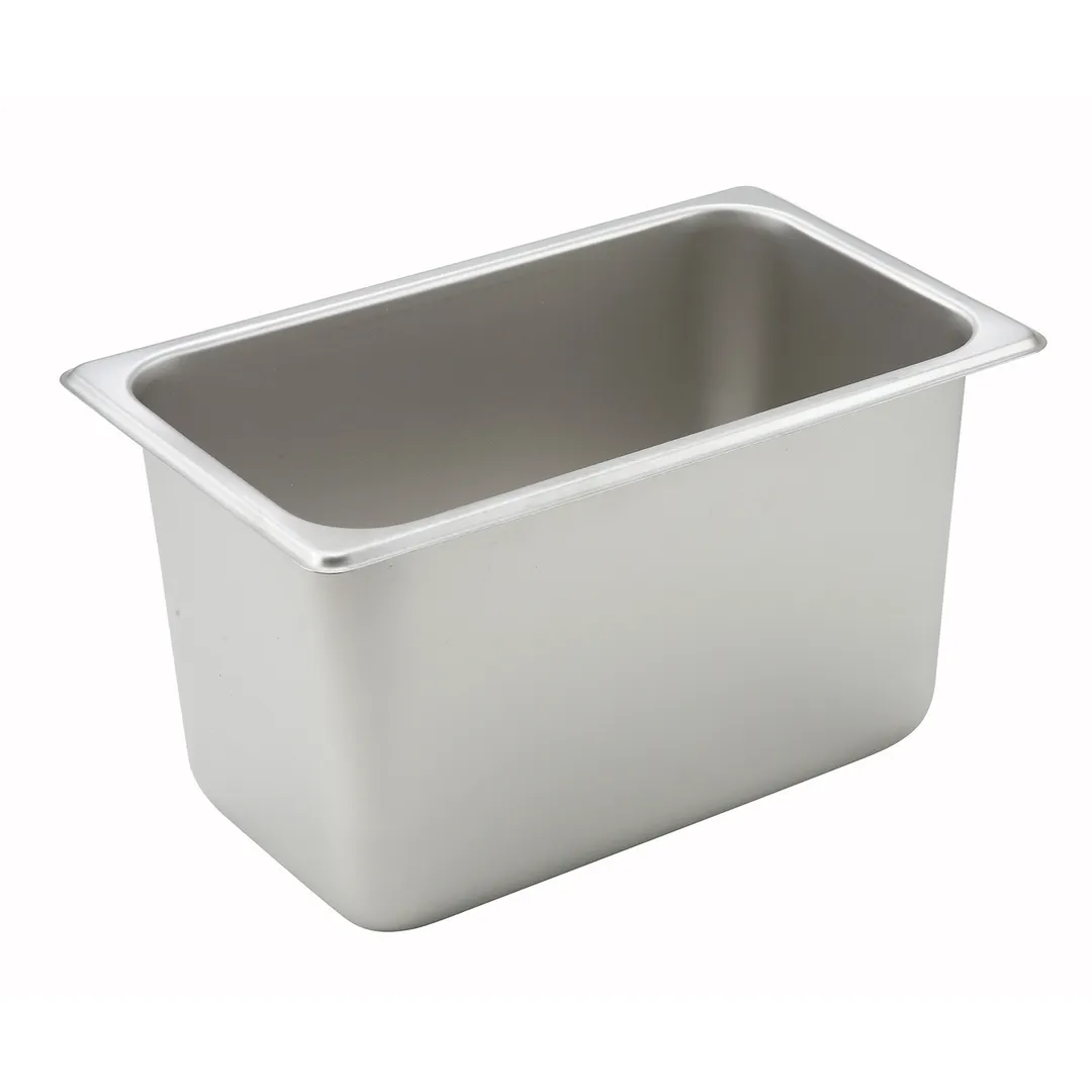 Winco SPQ6 25 Gauge 6" 1/4 Size NSF Solid Steam Table Pan 