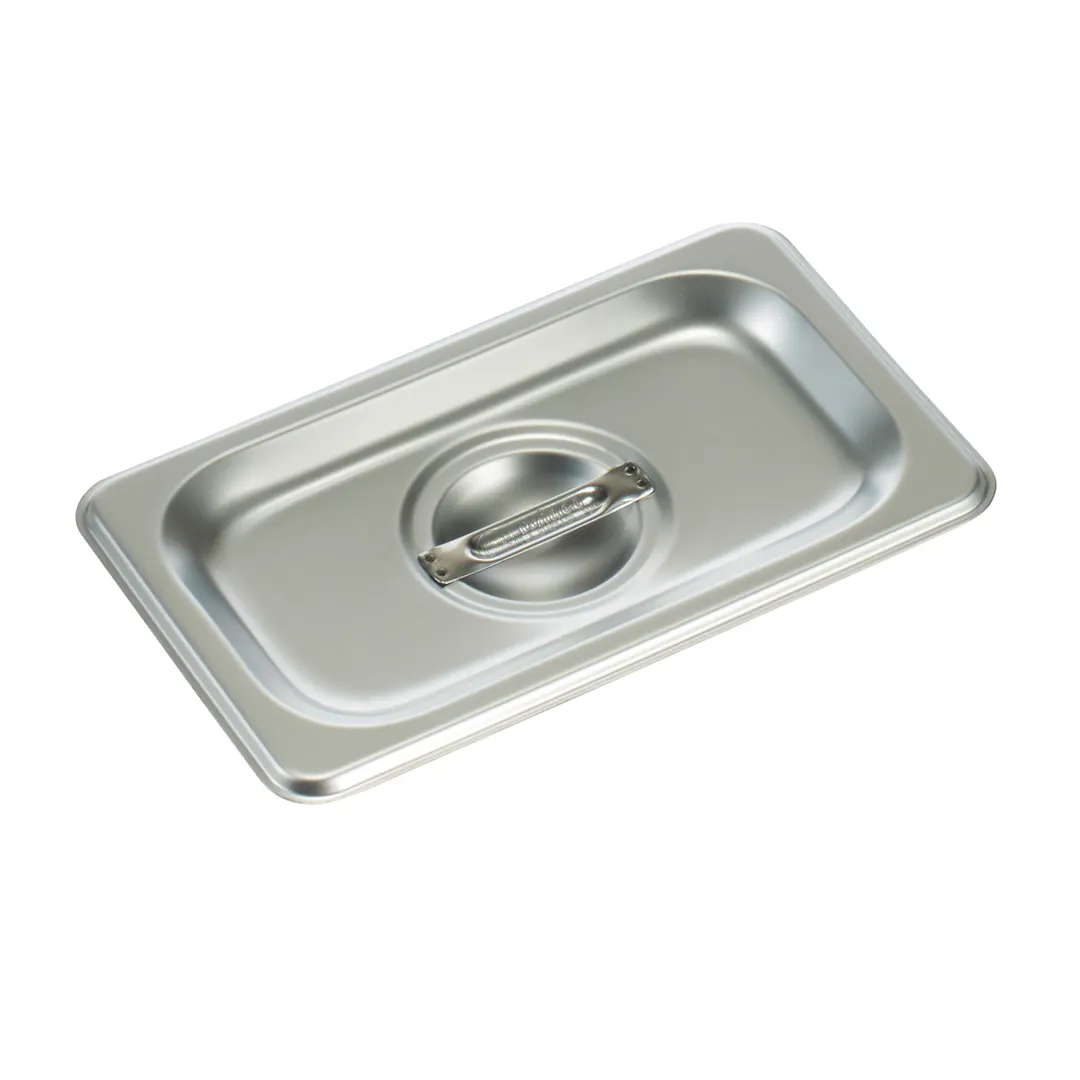 Winco SPSCN Steam Table Pan Cover, 1/9 Size, Solid, with Handle