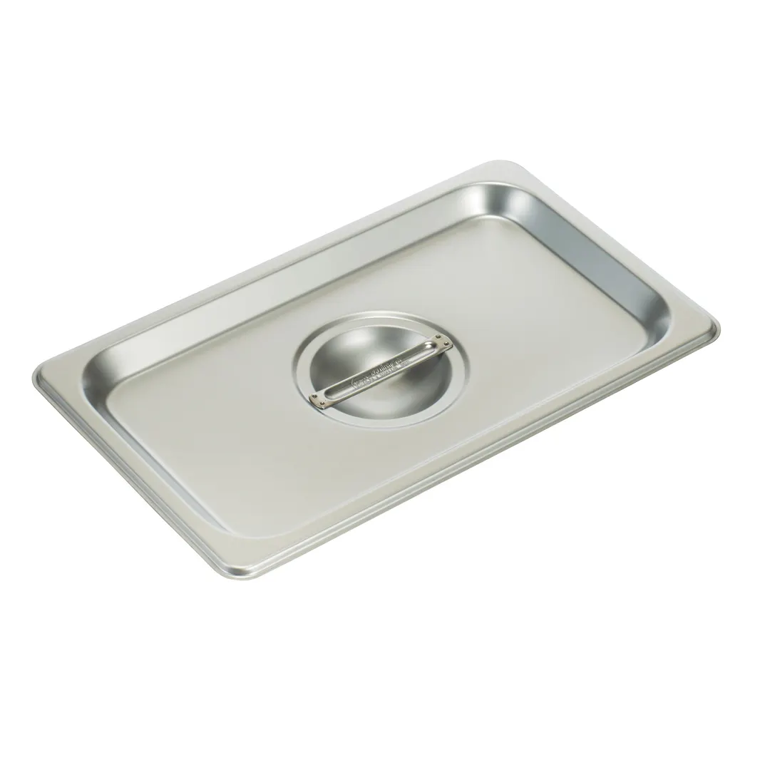Winco SPSCQ Steam Table Pan Cover, 1/4 Size, Solid, with Handle