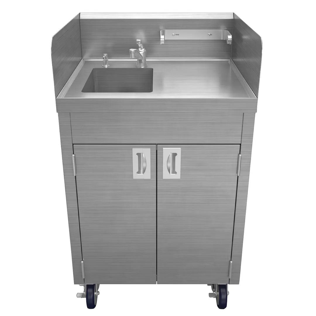 Winholt STCT-BHD2436PUMP-KG Hand Sink, Mobile, 1-Compartment