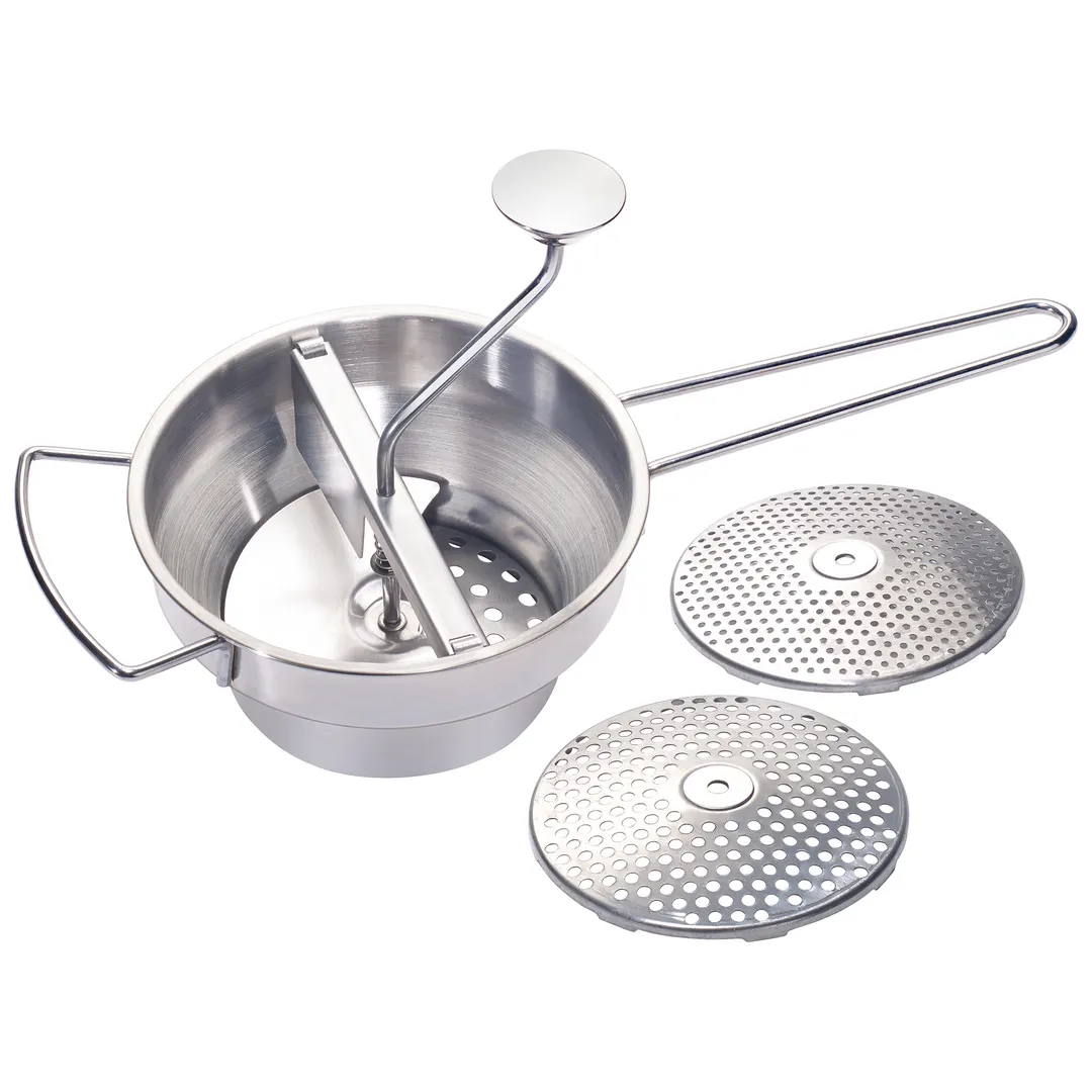 Winco SVM-3 Round Medium 2 Quart Stainless Steel Food Mill