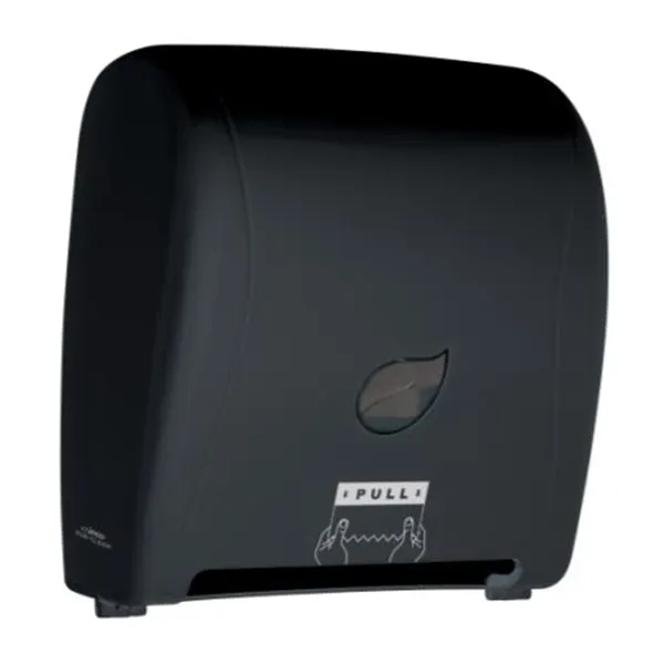Winco TDAC-8K Pur-Clean™ Auto Cut Roll Towel Dispenser - Plastic, Black
