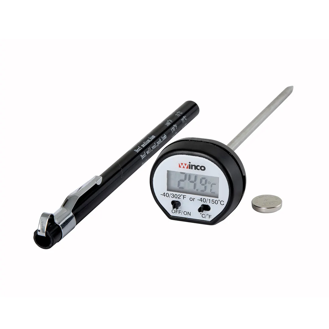 Winco TMT-DG1 Pocket Thermometer, Digital, Temperature Range -40 To 302°F (-40 To 150°C)
