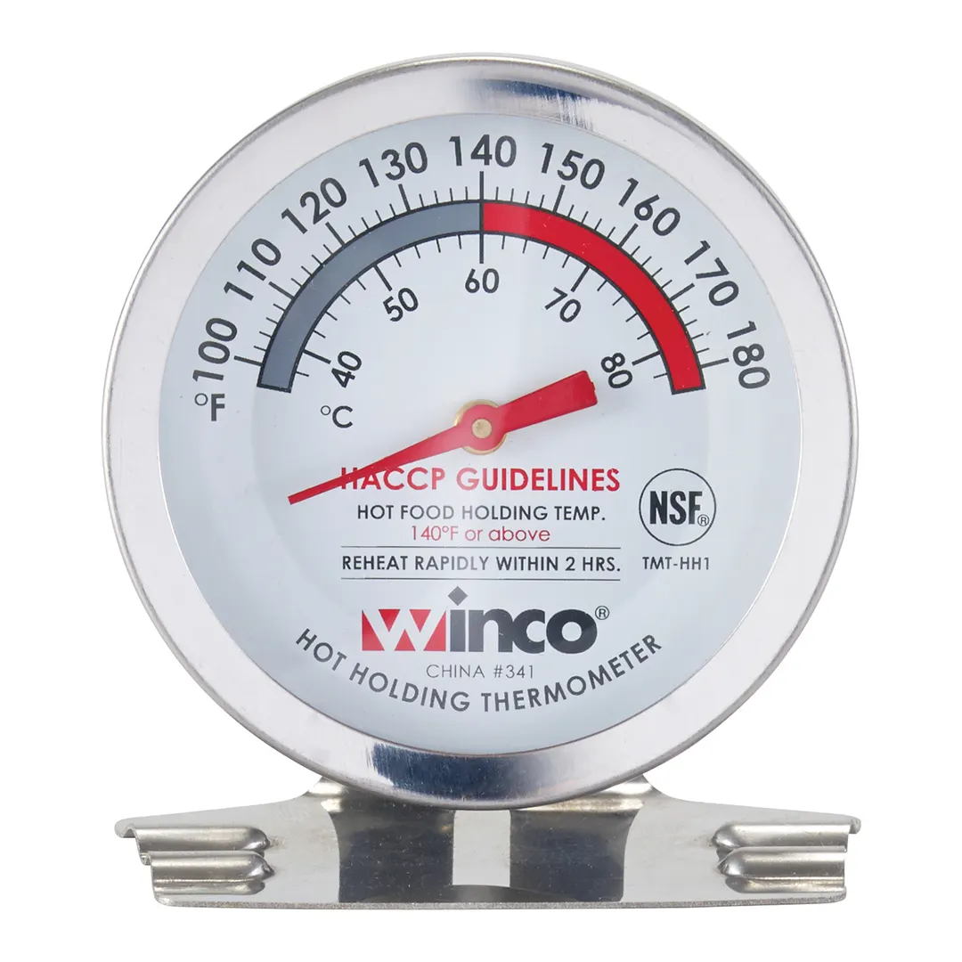 Winco TMT-HH1 Hot Holding Thermometer, 100º To 180ºf (38º To 82ºc), 2" Dia. Dial