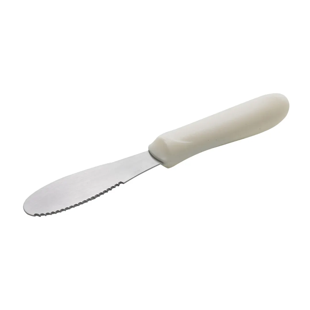 Winco TWP-31 3 5/8" Sandwich Spreader w/ Stainless Steel Blade - White Plastic Handle