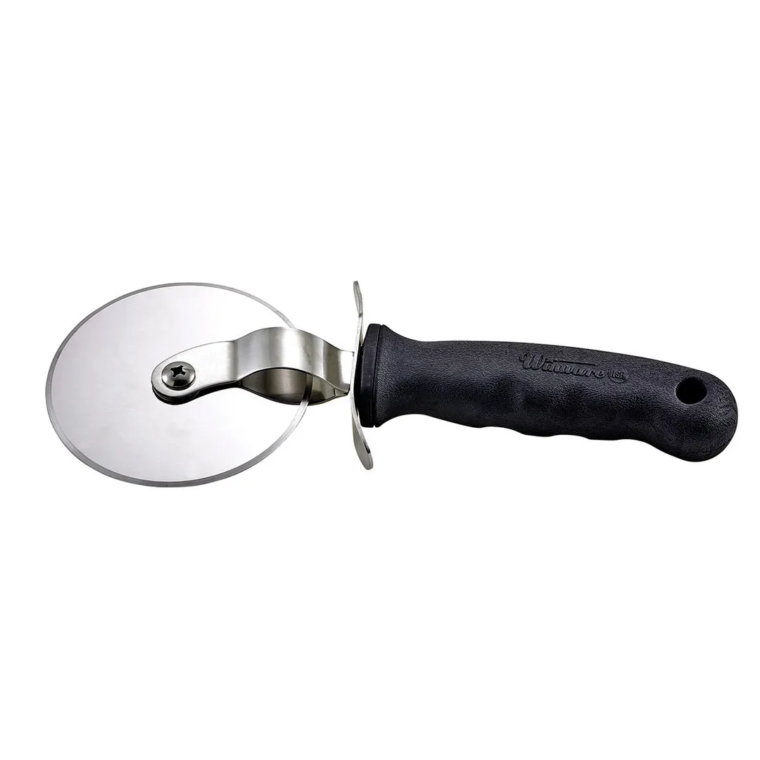 Winco VP-316 Large Pizza Cutter, Stainless Steel Wheel 4" Blade - Black