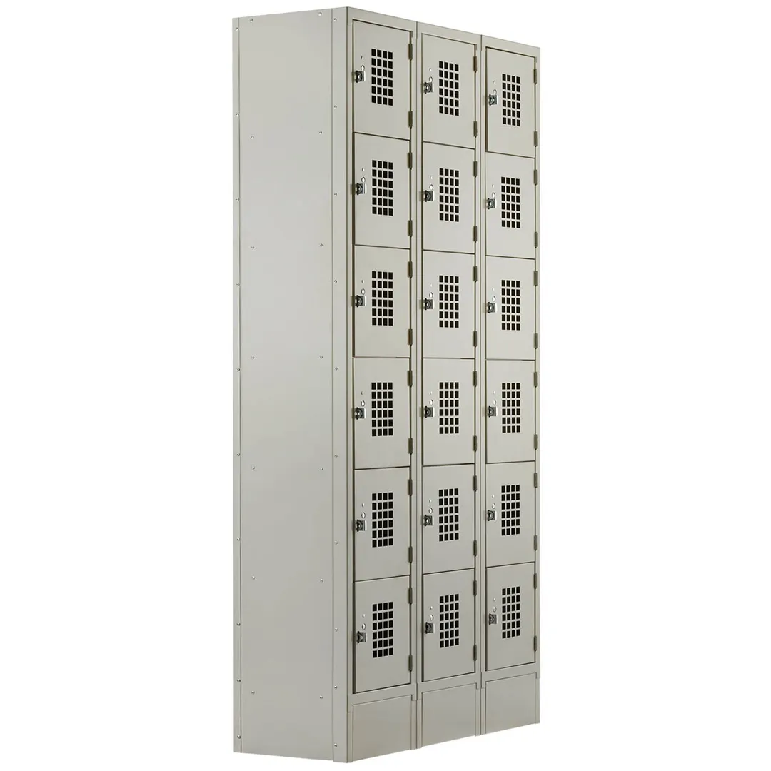 Winholt WL-618 Floor Mounted Lockers w/ 6-Tier, 3 Columns - 36"W X 12"D X 78"H