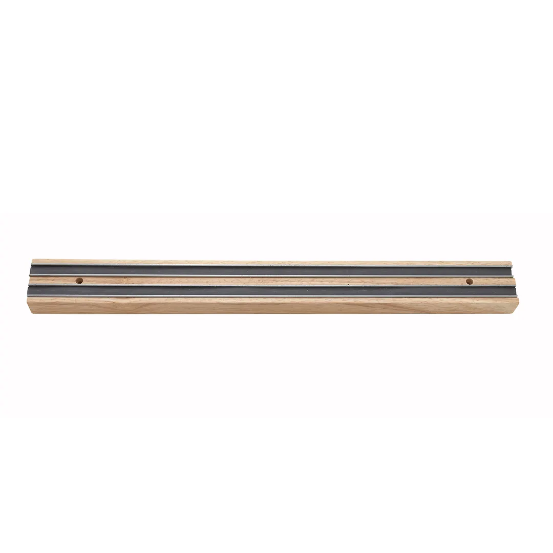 Winco WMB-12 12" Magnetic Knife Bar / Holder, Wooden Base