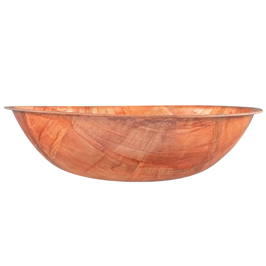 Winco WWB-10 10" Round Salad Bowl, Woven Wood