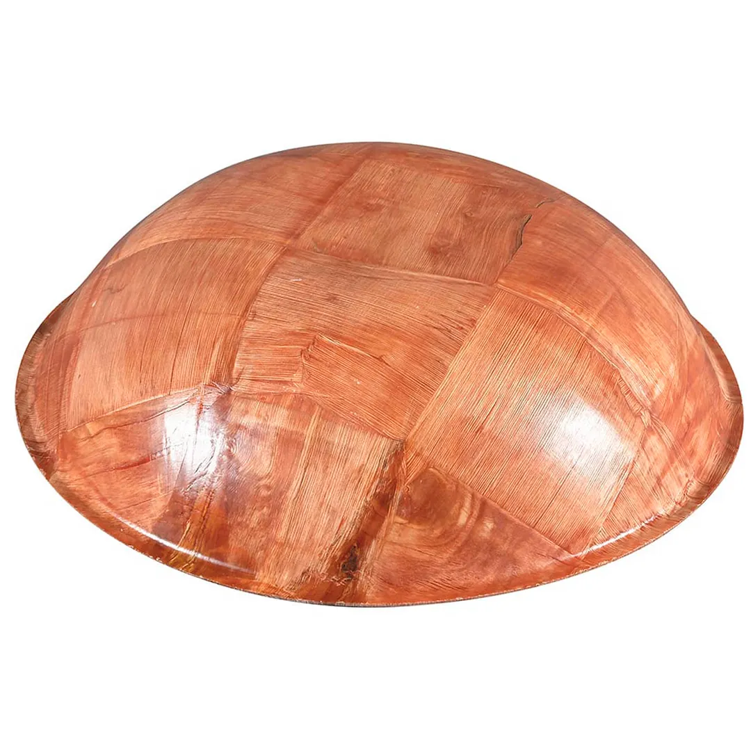 Winco WWB-10 10" Round Salad Bowl, Woven Wood