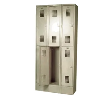 Winholt WL-6 Beige Locker w/ Double Tier, 3 Columns, 12" x 12" x 36" Compartment
