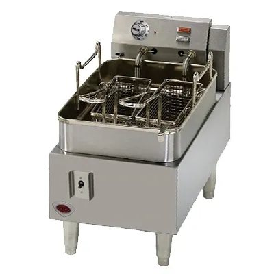 Wells F-15 Full Pot Countertop Electric Fryer w/ 15 lbs Capacity, 2 Half-Size Baskets, 208/240V