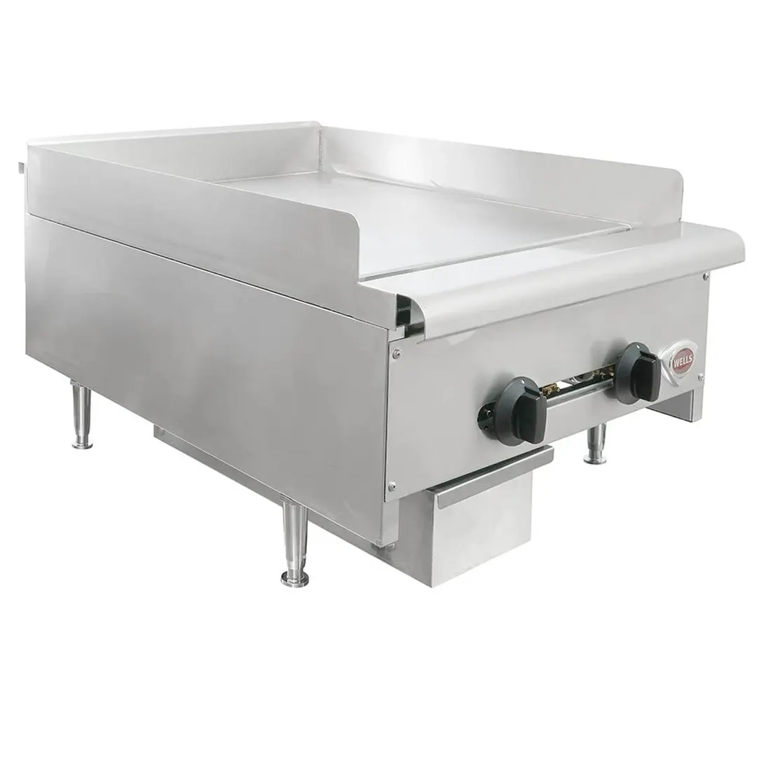 Wells HDG-2430G 24" Countertop Manual Gas Griddle, 3/4" Steel Plate, 60.000 BTU