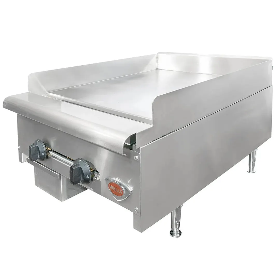 Wells HDG-2430G 24" Countertop Manual Gas Griddle, 3/4" Steel Plate, 60.000 BTU