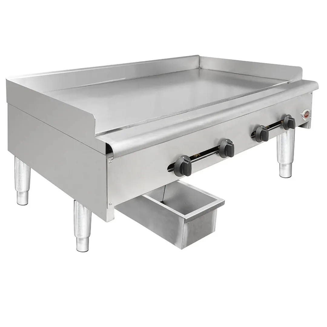 Wells HDG-4830G 48" Countertop Manual Gas Griddle, 3/4" Steel Plate, 120.000 BTU