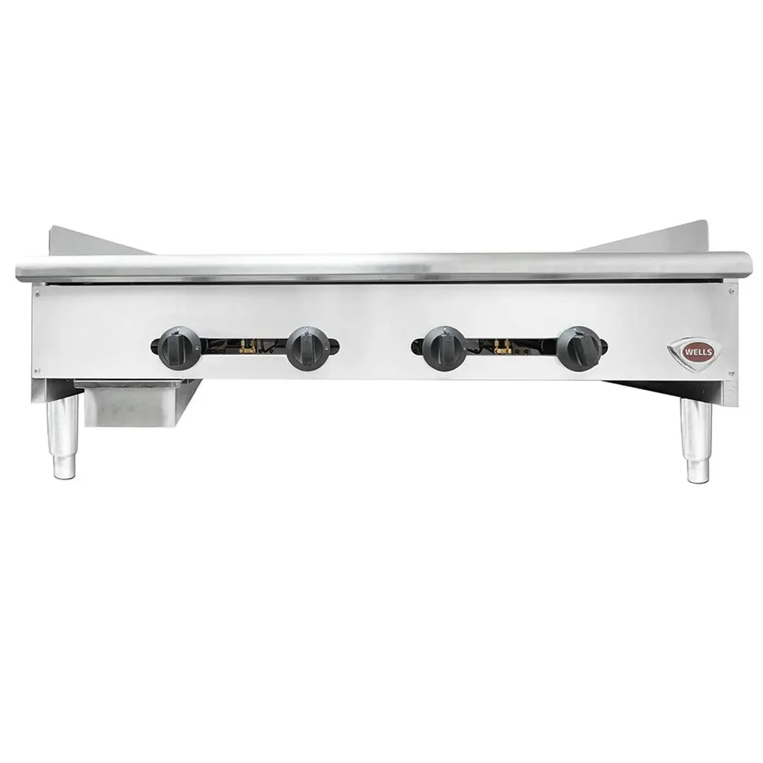 Wells HDG-4830G 48" Countertop Manual Gas Griddle, 3/4" Steel Plate, 120.000 BTU