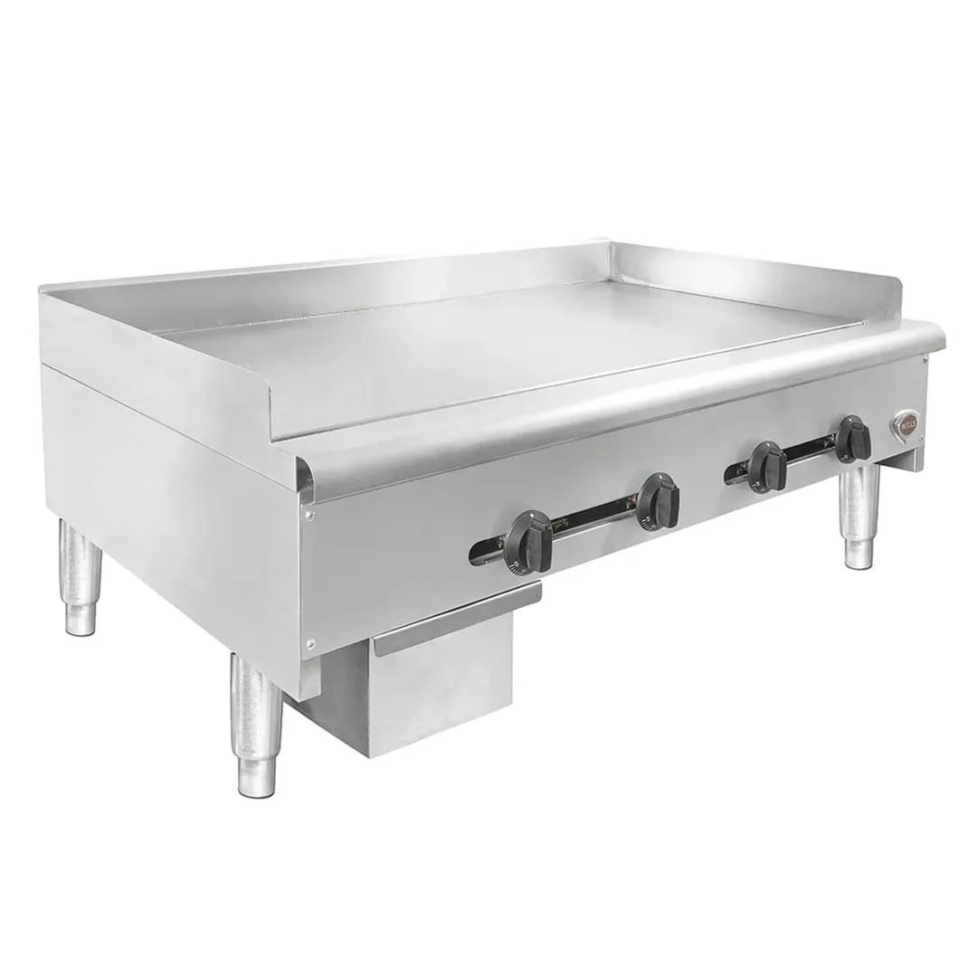 Wells HDTG-4830G 48" Countertop Thermostatic Gas Griddle, 3/4" Steel Plate, 120.000 BTU