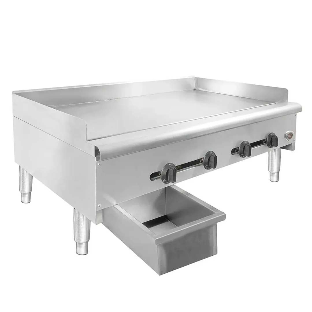 Wells HDTG-4830G 48" Countertop Thermostatic Gas Griddle, 3/4" Steel Plate, 120.000 BTU