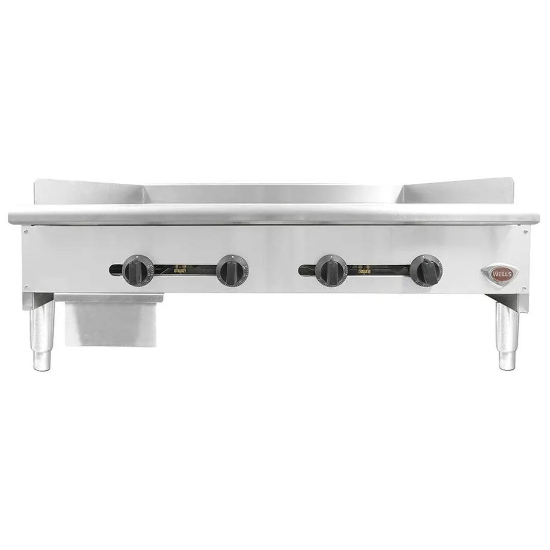 Wells HDTG-4830G 48" Countertop Thermostatic Gas Griddle, 3/4" Steel Plate, 120.000 BTU
