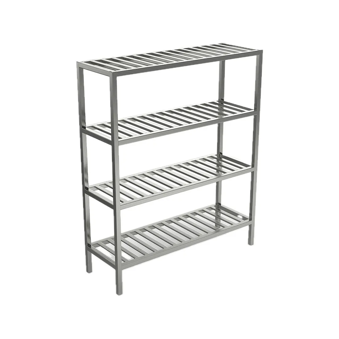 Winholt ALSCS-60-424-CM Tubular Aluminum 4 Shelf Cooler & Backroom Shelving  - 24" x 60" x 72"