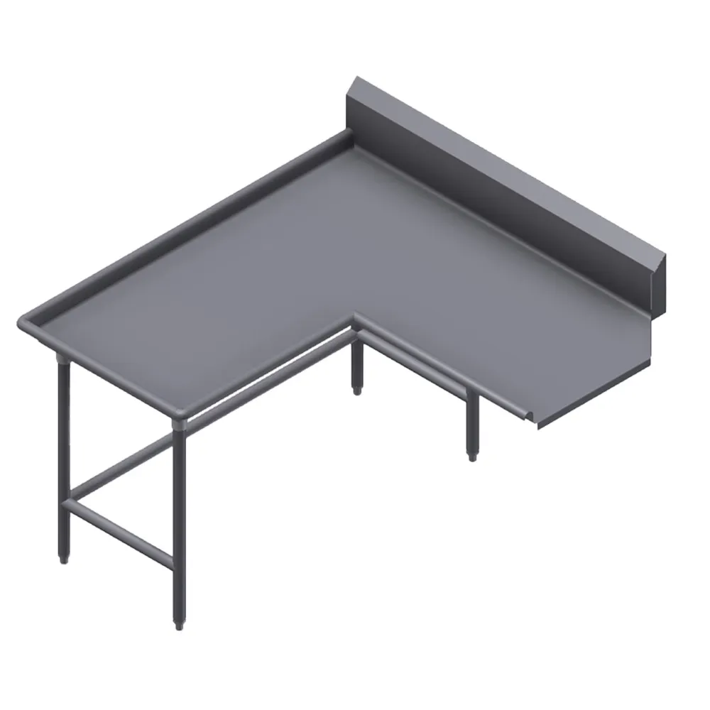 Winholt CDT-16-I-60R 60" Island Clean Dish Table, 9" Splash - 16‑Gauge S.Steel / Right-to-Left