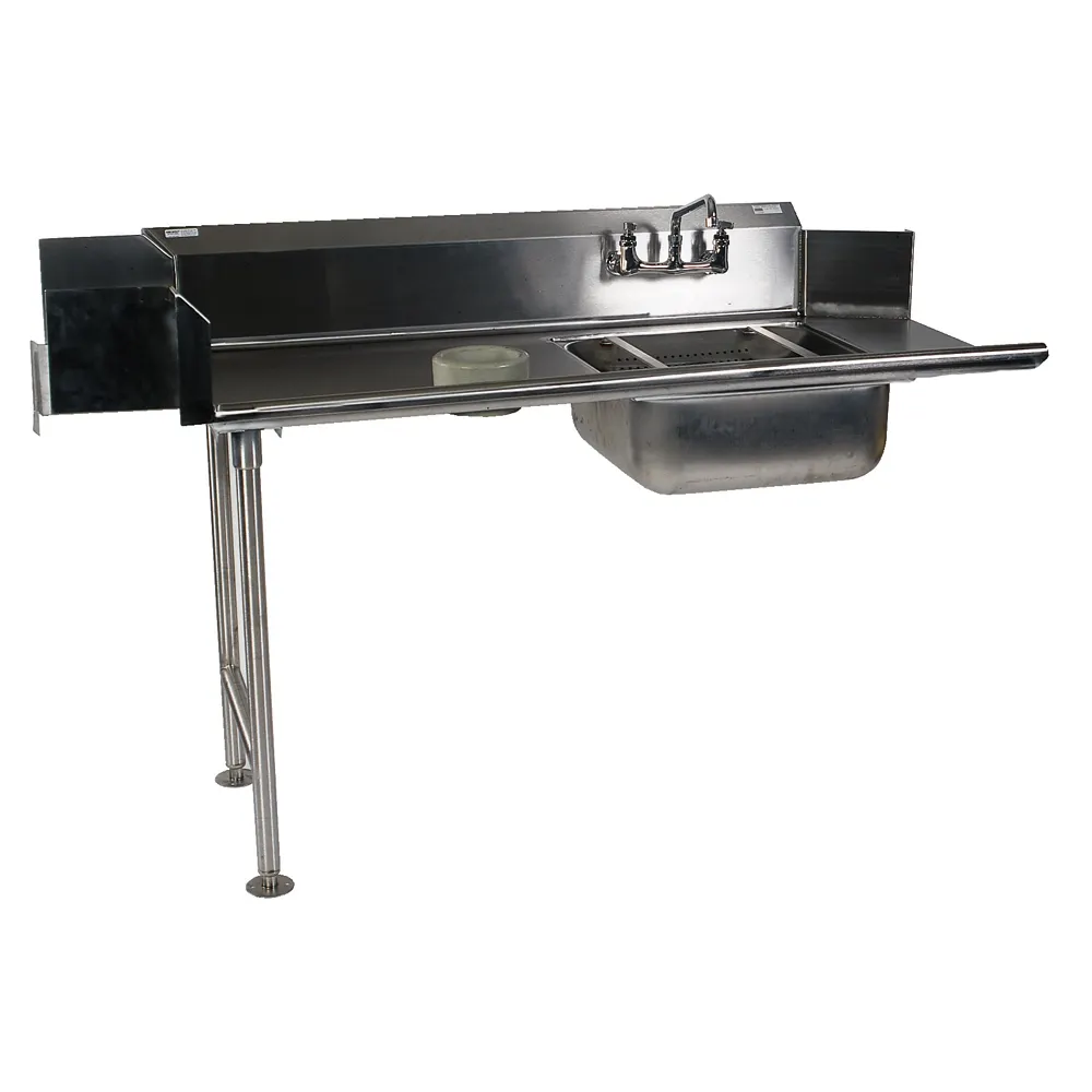 Winholt SDT-14-S-72L 72" Soiled Straight Dish Table, 14‑Gauge Stainless Steel / Left‑to‑Right