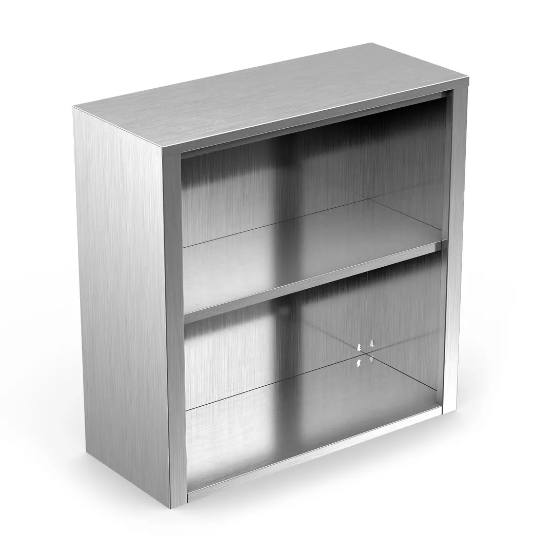 Winholt STCT-6015-WMO 60" Open Front Wall Mount Stainless Steel Cabinet, 60"W x 15"D x 33"H, NSF Certified