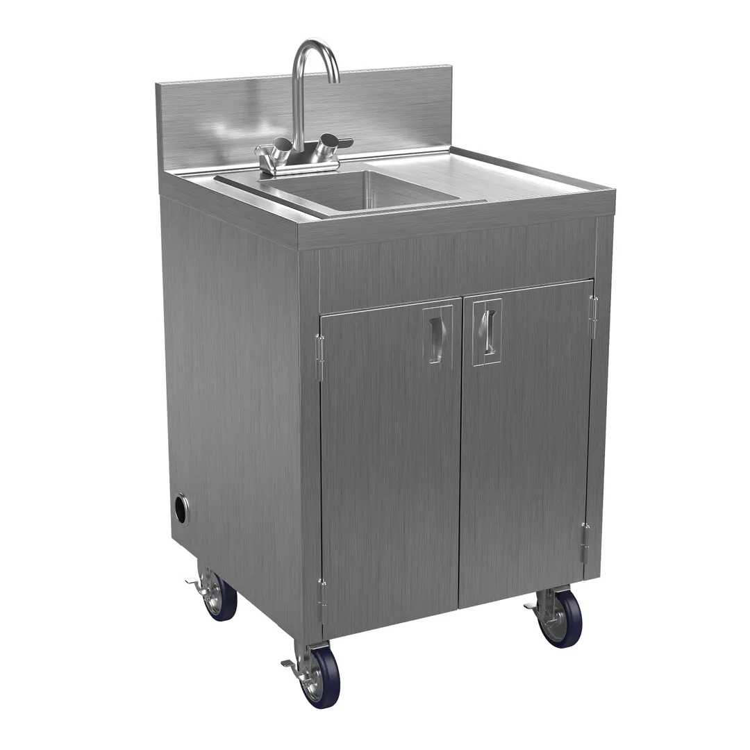 Winholt STCT-BHD2436PUMP-WH Hand Sink, Mobile, 1-Compartment