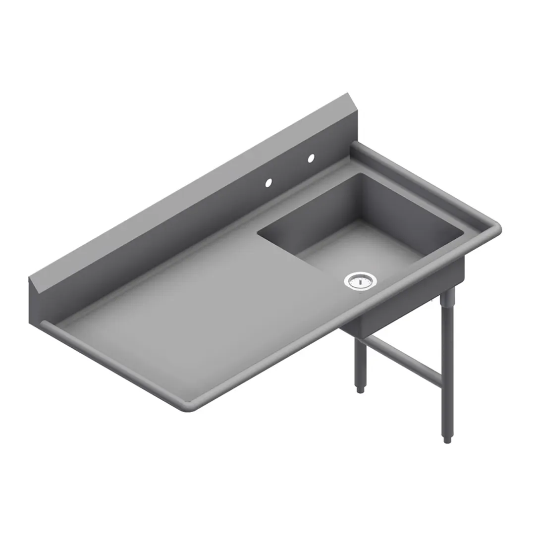 Winholt UDT-16-L-48L 48" Soiled Dish Table w/20"x20" Bowl, 16 Gauge S.Steel Top / Left‑to‑Right