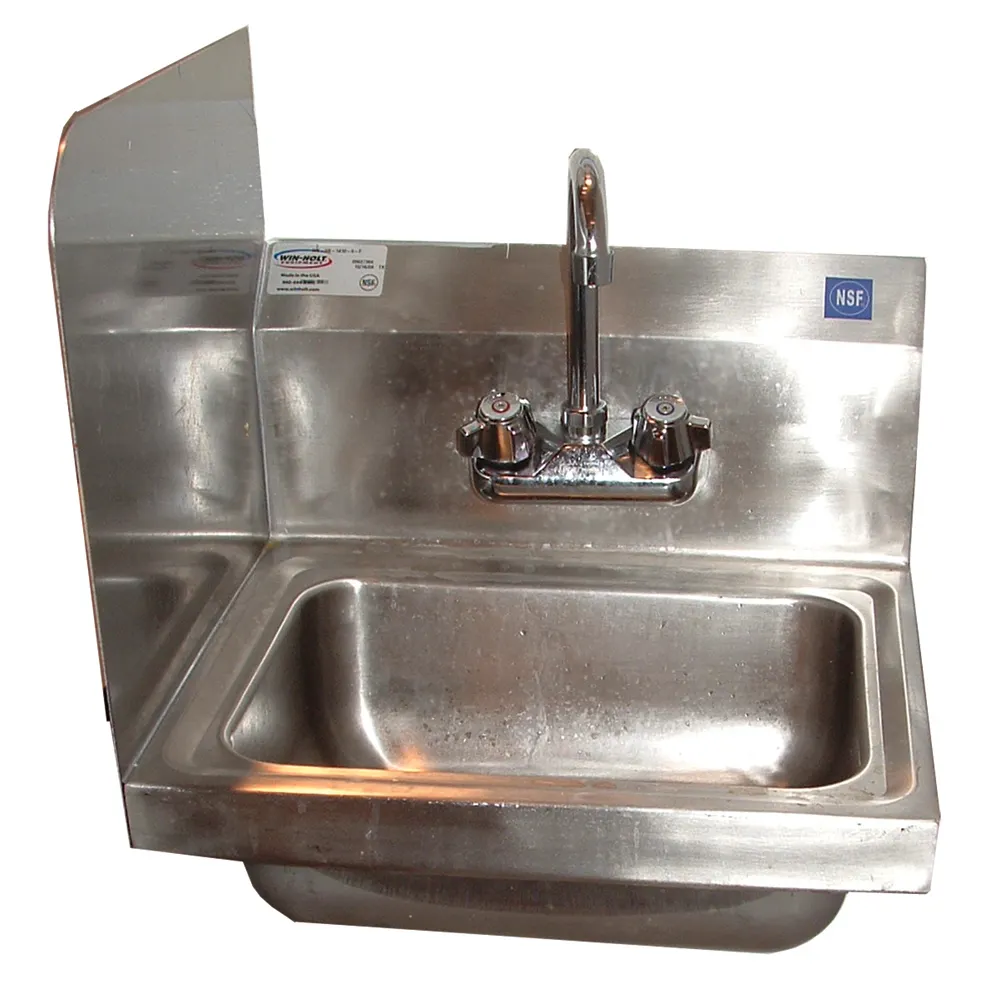 Winholt WS-HS-1410-5-F-LSS Hand Sink, Wall Mount, Left Welded Sidesplash