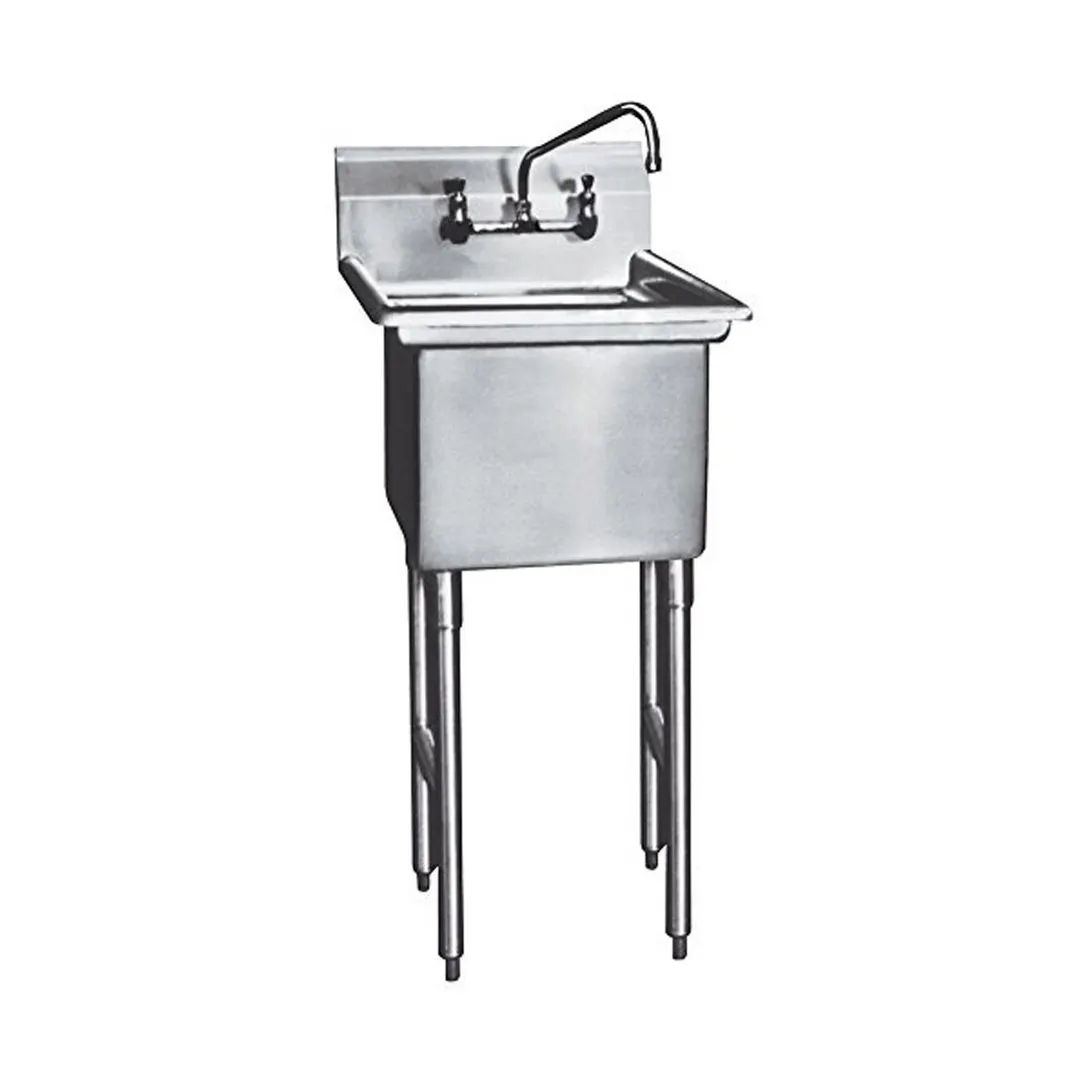 Winholt WS1T2424 29.5" One Compartment Sink, 24"W x 24"L Bowl Without Drainboards