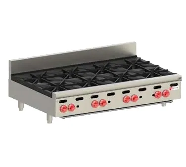 Wolf AHP848 48" Countertop Gas Hotplate with (8) Burners, Manual Controls, 240.000 BTU