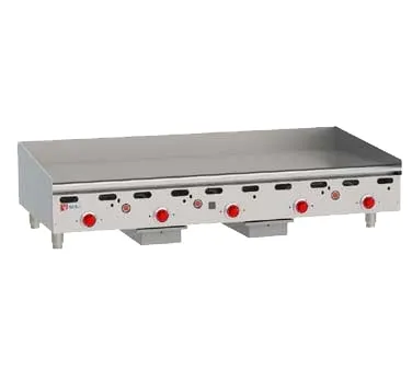Wolf ASA60 60" Countertop Gas Griddle, Snap-Action Thermostat, 24" Deep, 135.000 BTU