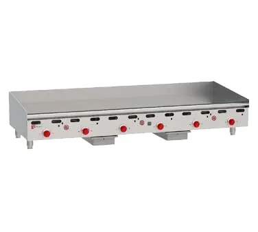 Wolf ASA72-30 72" Countertop Gas Griddle, Snap-Action Thermostat, 30" Deep, 162.000 BTU