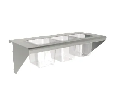 Wolf CONRAIL-ACB72 Condiment Rail, (10) 1/6 Size Pans or (5) 1/3 Size Pans
