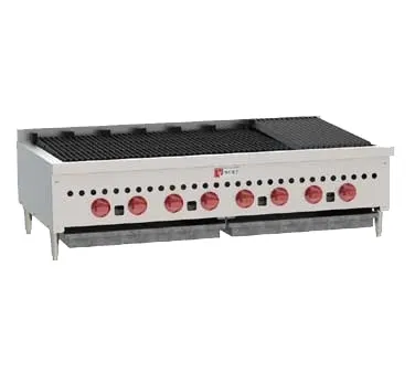Wolf SCB47 46" Countertop Gas Radiant Charbroiler w/ (8) Burners, 116.000 BTU