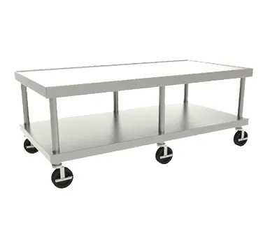 Wolf STAND/C-60 Mobile Equipment Stand w/ Open Base with Undershelf, 61"W x 30"D x 24"H
