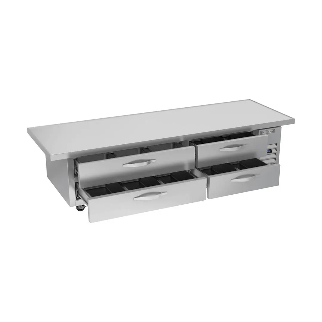 Beverage Air WTFCS84HC-96 96" 4 Drawers Worktop Cook Stand Freezer w/ Marine Edge, 17.5 cu. ft.