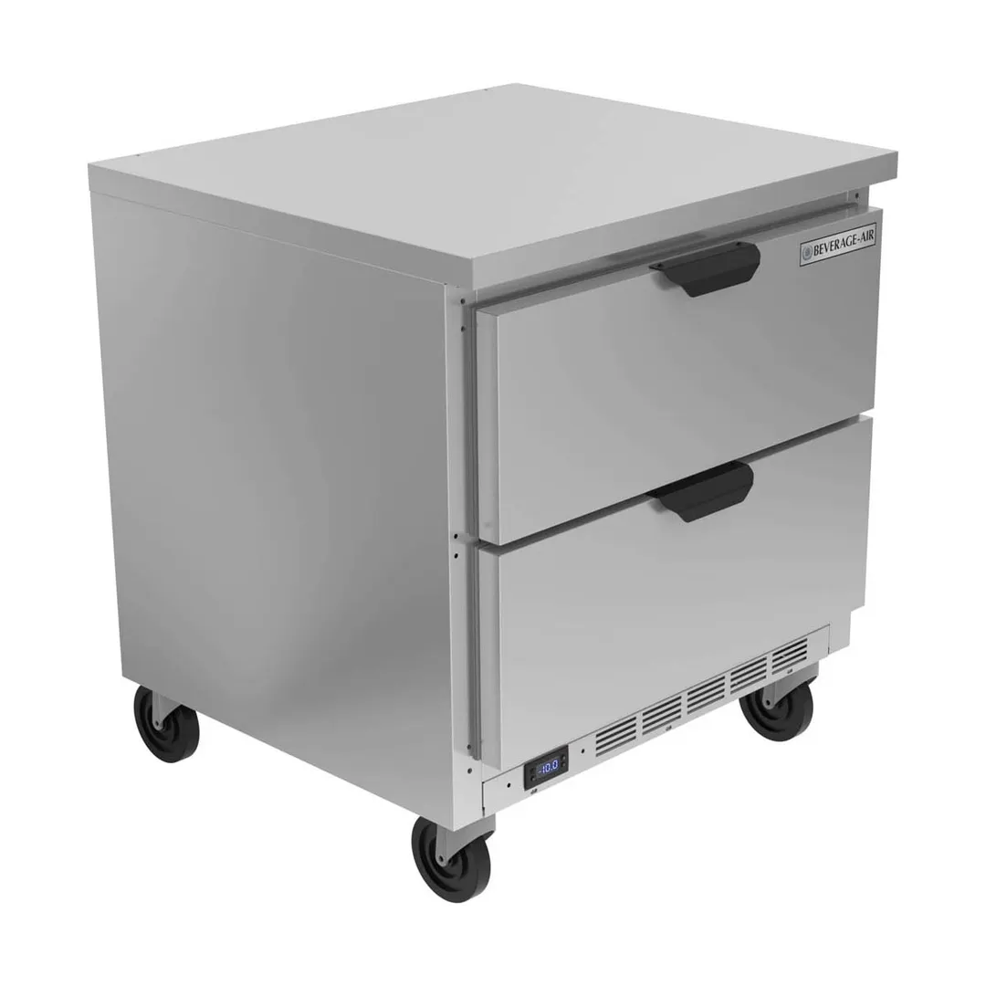 Beverage Air WTFD32AHC-2-FLT 32" 1-Section Worktop Freezer w/ 2 Drawers, 7.2 cu. ft.