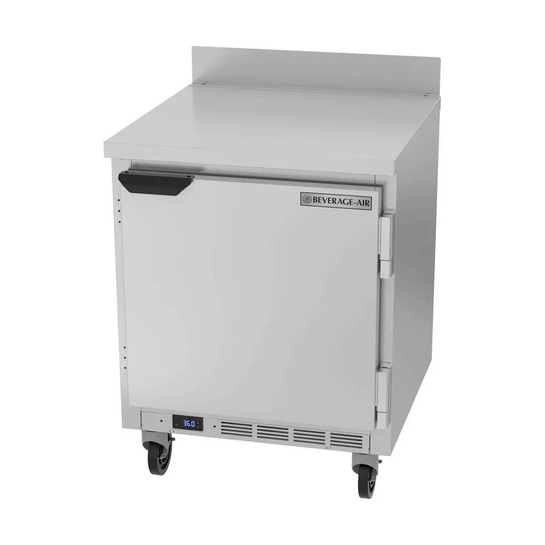 Beverage Air WTR27HC-FIP 27" 1-Section Worktop Refrigerator w/ 1 Door, 5.25 cu. ft.