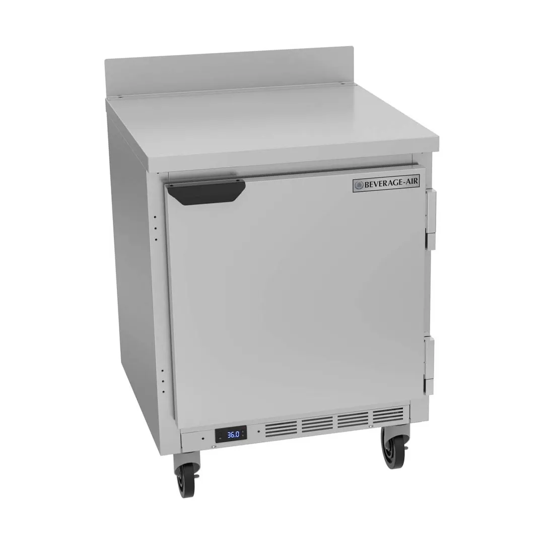 Beverage Air WTR27HC 27" 1-Section Worktop Refrigerator w/ 1 Door, 5.25 cu. ft.