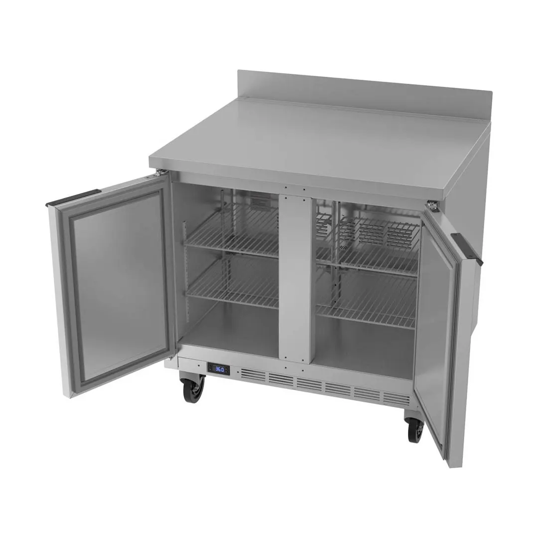 Beverage Air WTR36AHC-FIP 36" 2-Section Worktop Refrigerator w/ 2 Doors, 8.5 cu. ft.